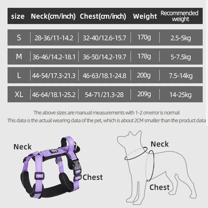 SafeStride Pet Harness β Reflective, Secure, and Comfortable