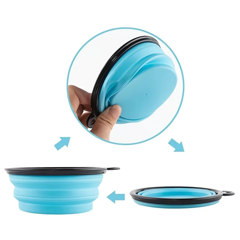 PawPal Collapsible Travel Pet Bowl – Lightweight Silicone Food & Water Dish for Cats & Dogs