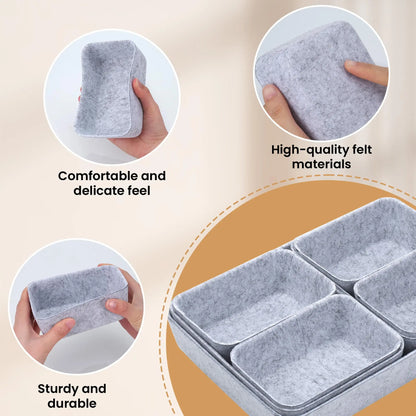7-PIECE Felt Organizers for Home & Office