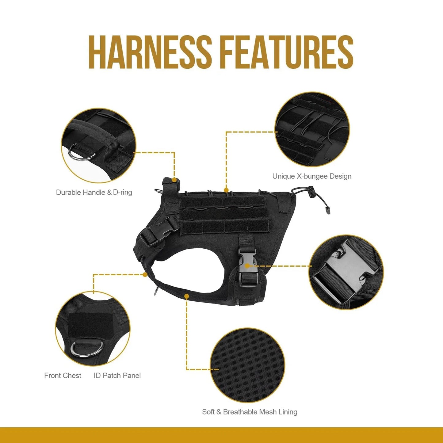 Adjustable Dog Harness for Duty & Play