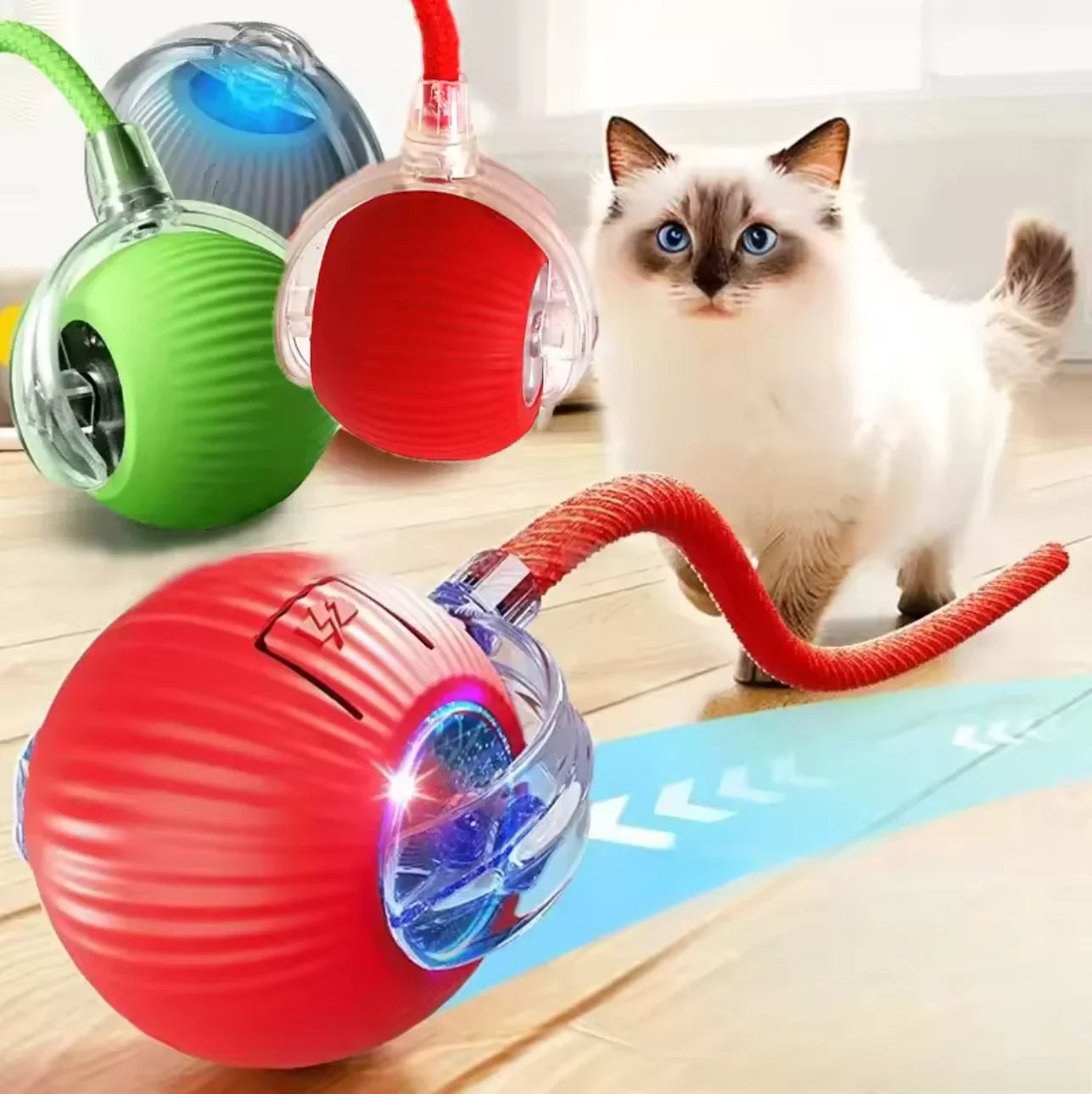 Rechargeable Motion Ball with Tail For Pets