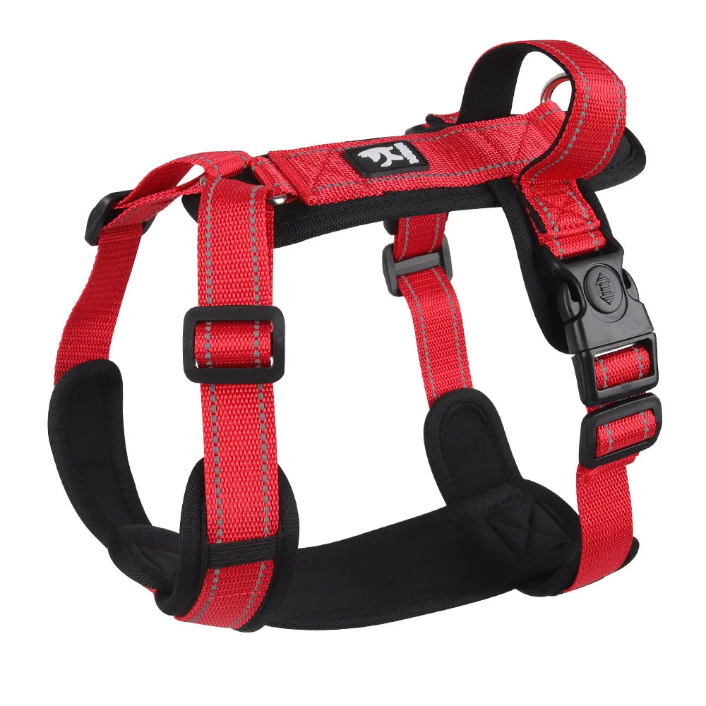 SafeStride Pet Harness – Reflective, Secure, and Comfortable