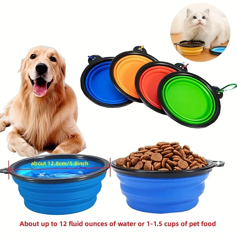 PawPal Collapsible Travel Pet Bowl – Lightweight Silicone Food & Water Dish for Cats & Dogs